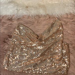 Rose Gold Sequin Dress